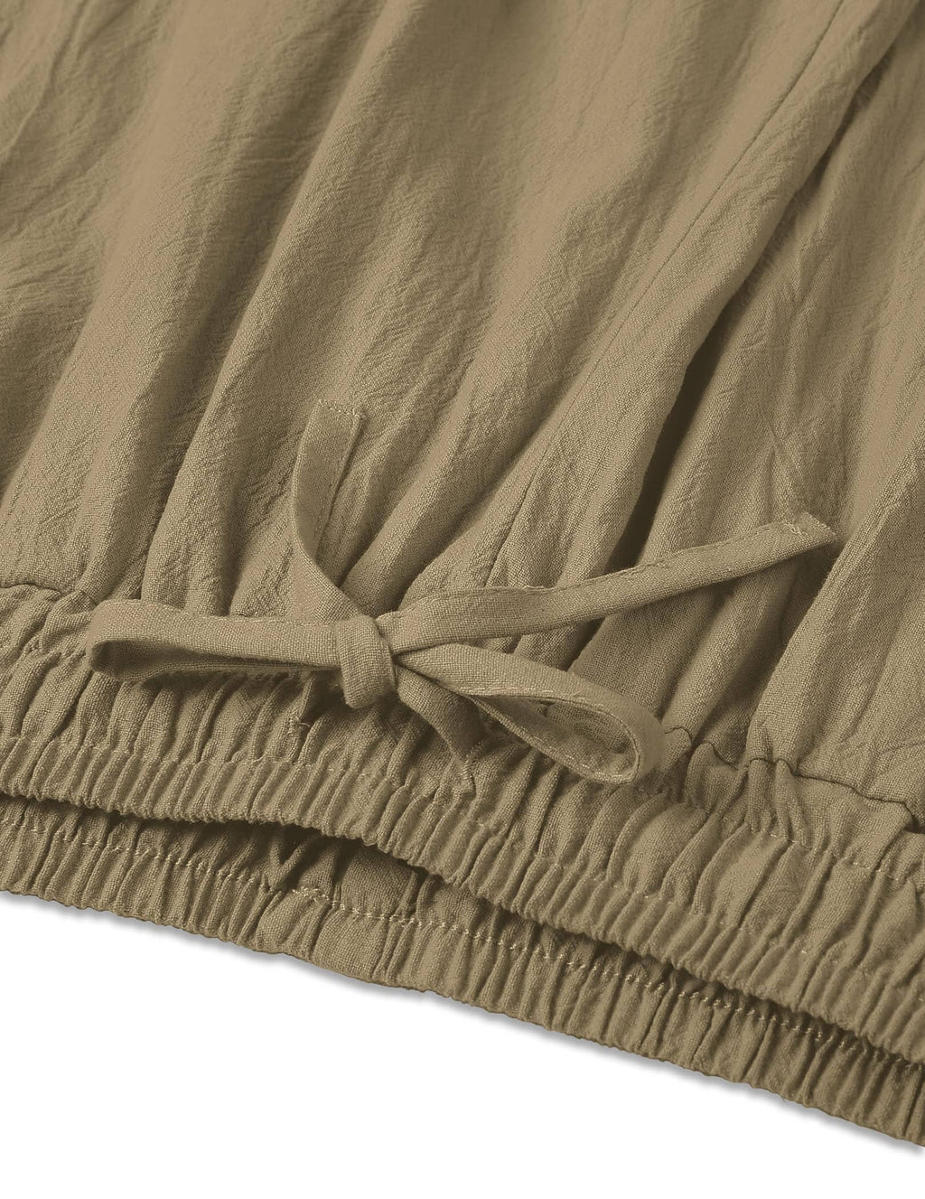 Pantalón harem estilo lino y algodón