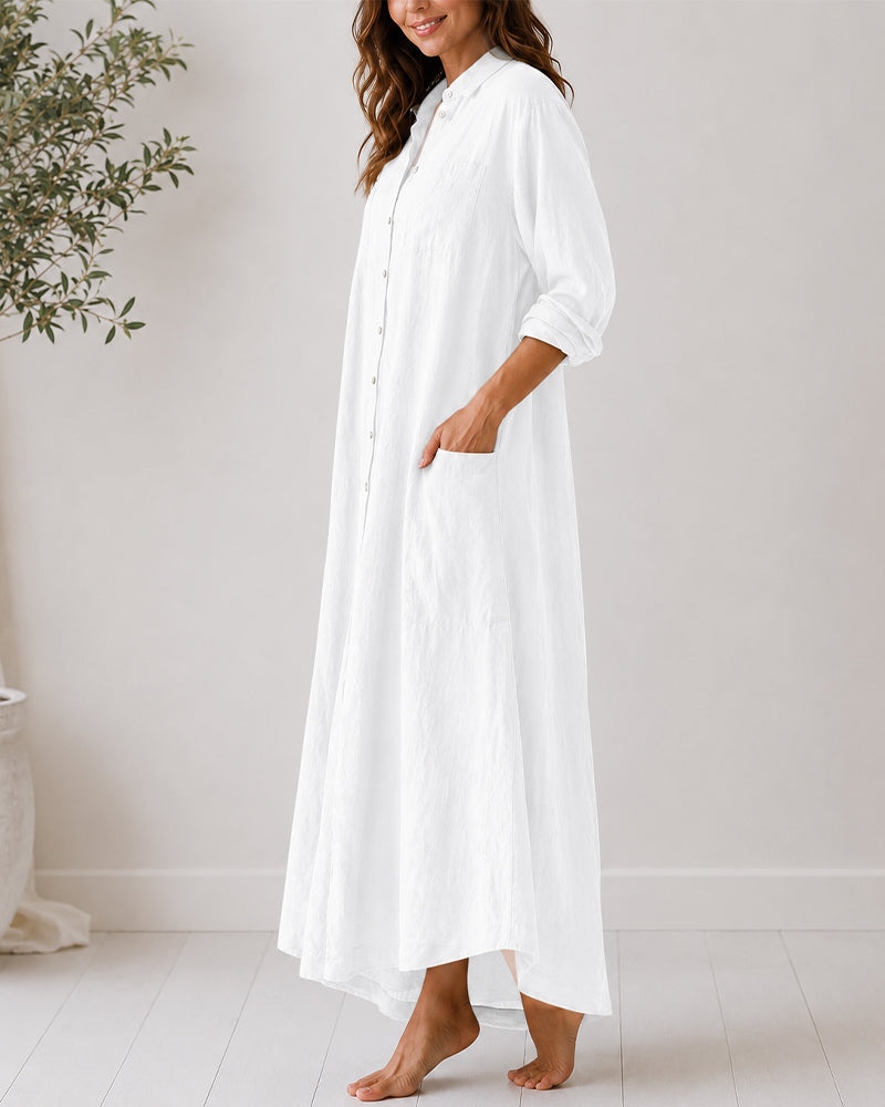 Mono camisero de algodón y lino
