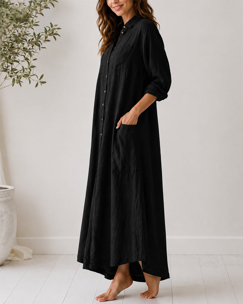Mono camisero de algodón y lino
