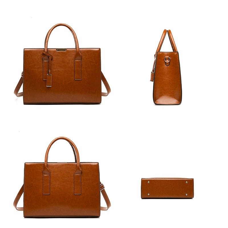 Set de bolso y 2 carteras de piel Zayna
