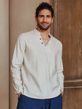 Camisa casual de mezcla de lino
