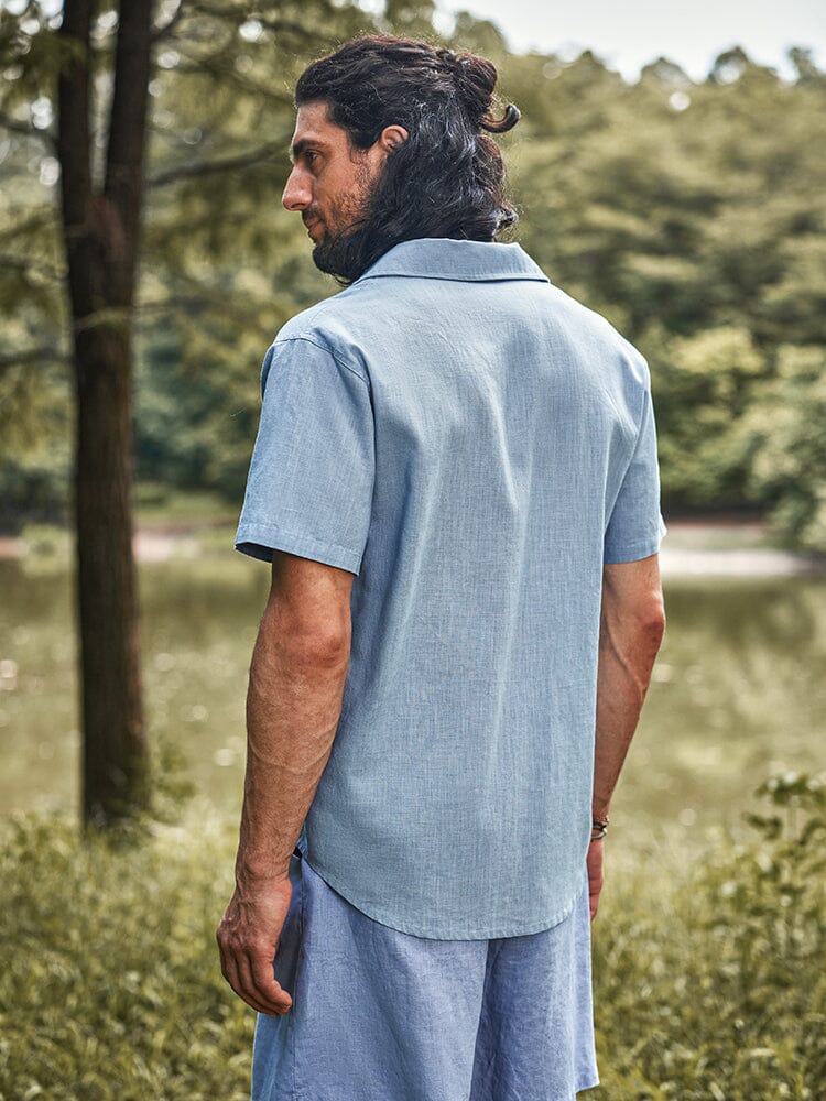 Camisa ecológica de mezcla de lino