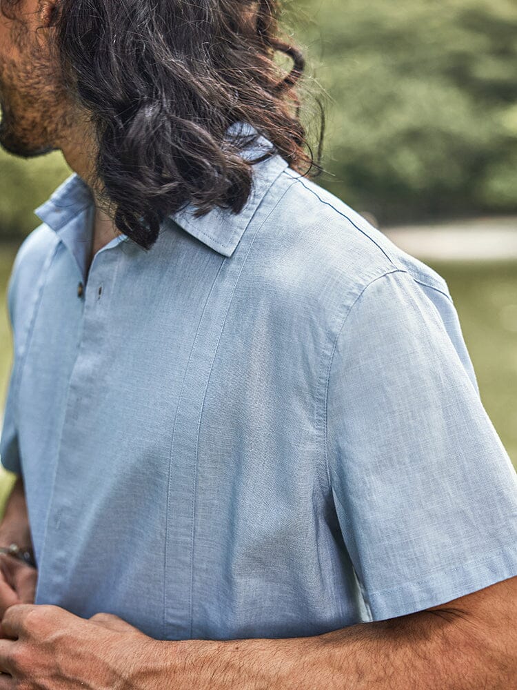 Camisa ecológica de mezcla de lino