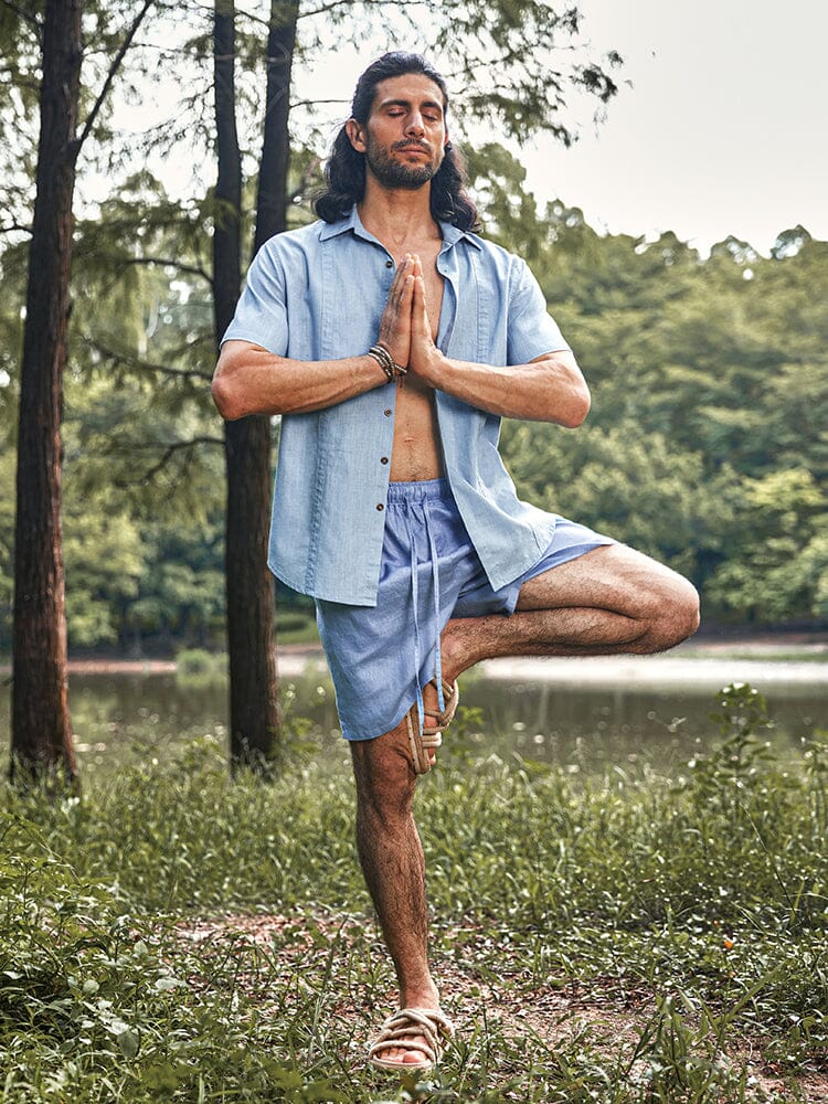 Camisa ecológica de mezcla de lino