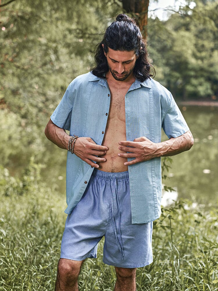 Camisa ecológica de mezcla de lino