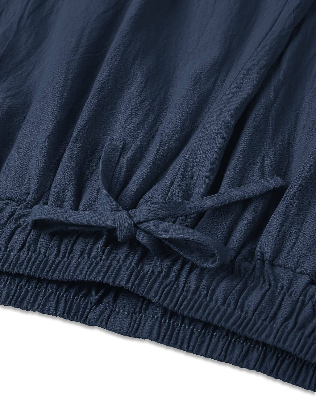 Pantalón harem estilo lino y algodón