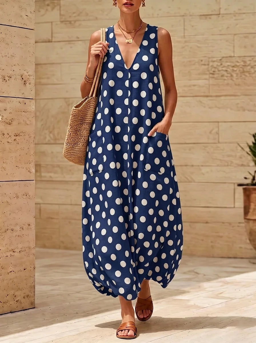 Vestido Mia de lunares con bolsillos