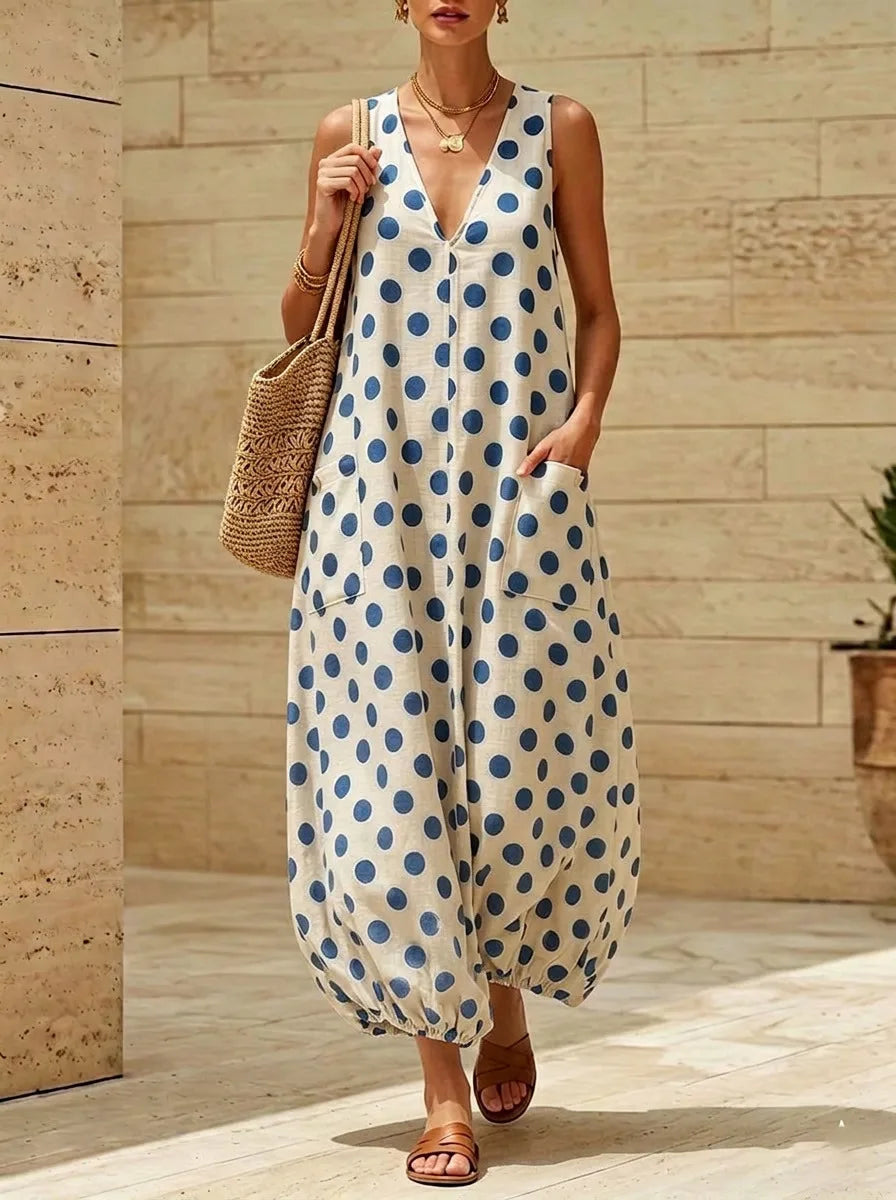 Vestido Mia de lunares con bolsillos