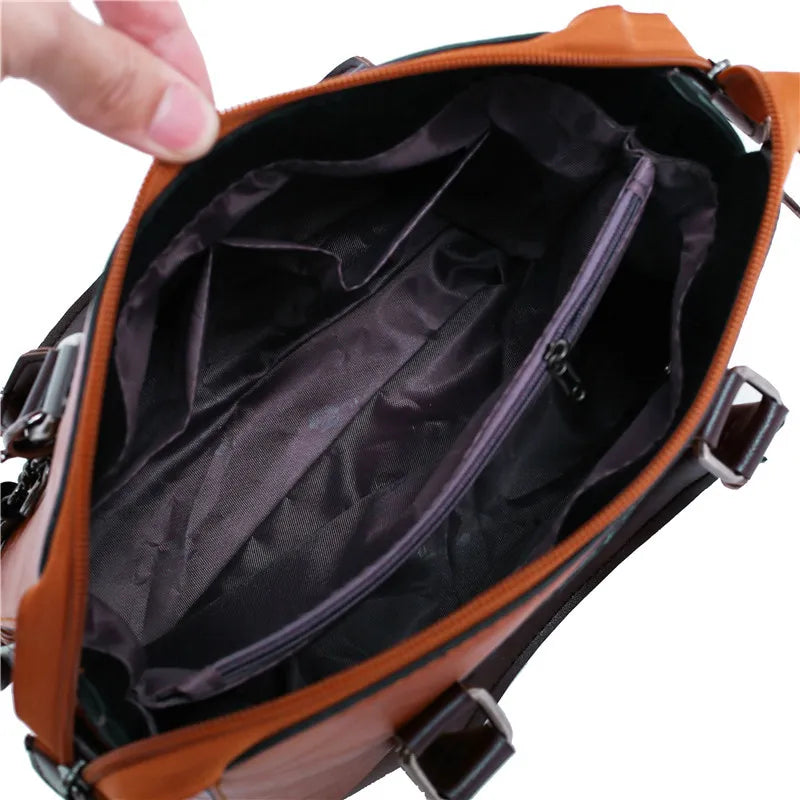 Kit premium de piel: bolso, cartera y clutch