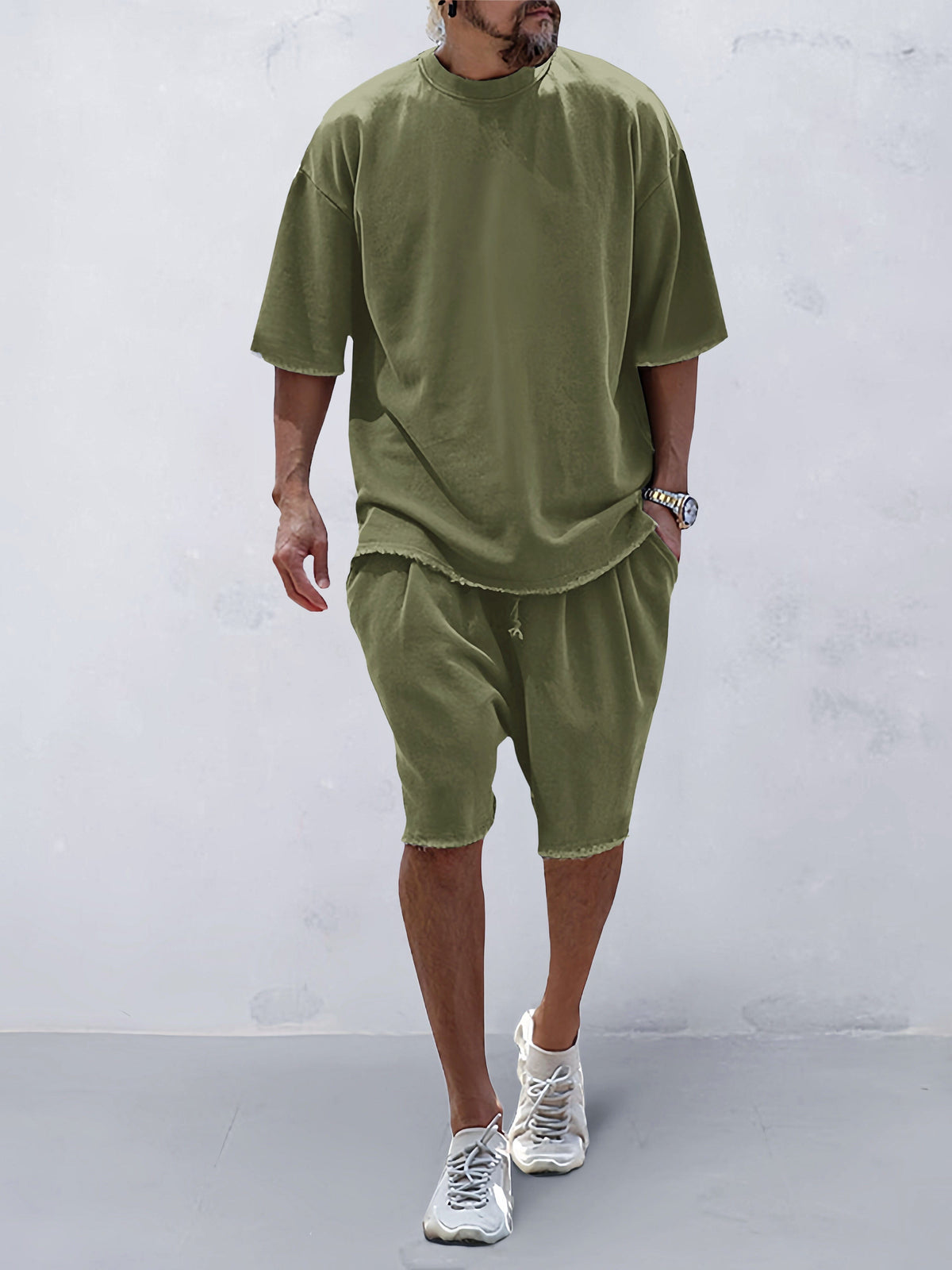 Conjunto Deportivo Holgado en Color Liso