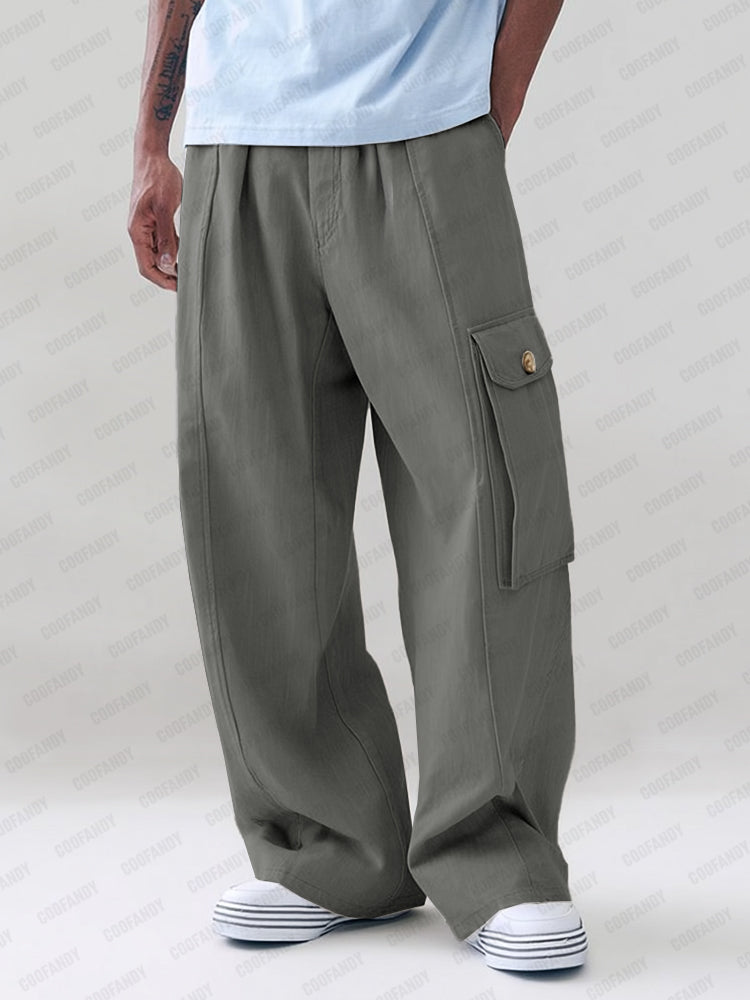 Pantalón cargo holgado de algodón