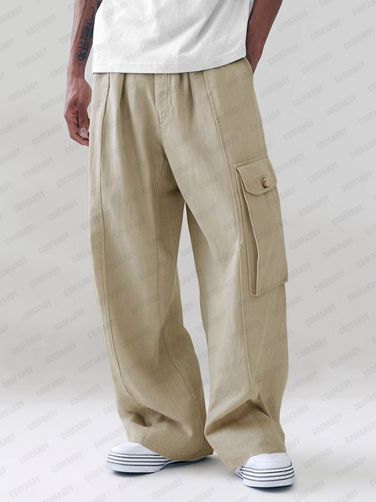 Pantalón cargo holgado de algodón