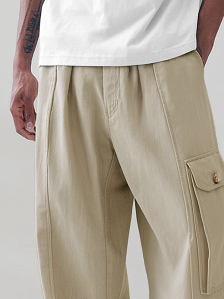 Pantalón cargo holgado de algodón
