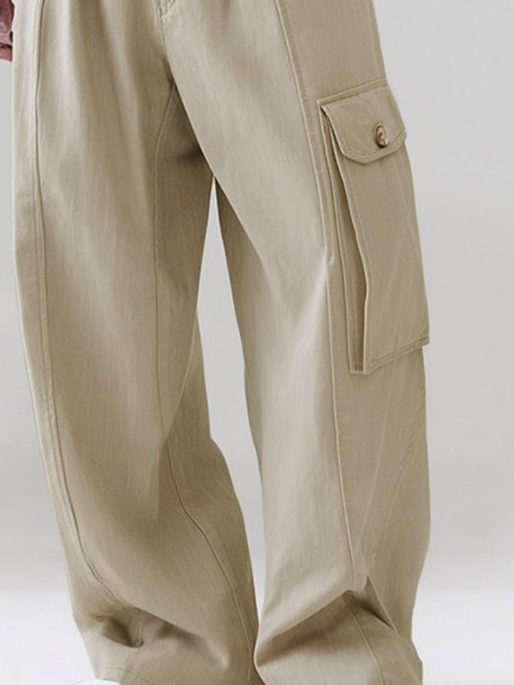 Pantalón cargo holgado de algodón
