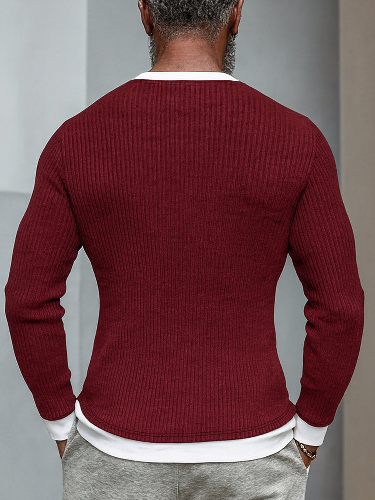 Camiseta interior a rayas con detalles en contraste