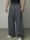 Pantalón ancho a rayas