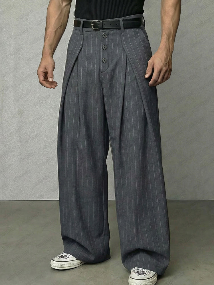 Pantalón ancho a rayas