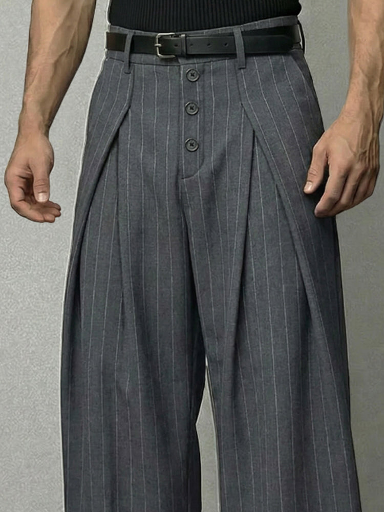 Pantalón ancho a rayas