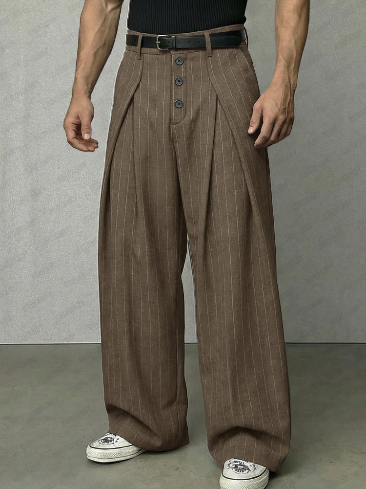 Pantalón ancho a rayas