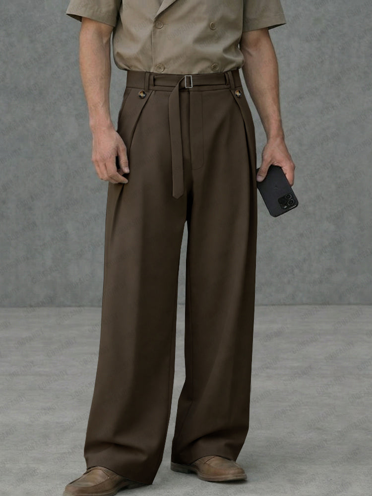 Pantalón ancho con cinturón