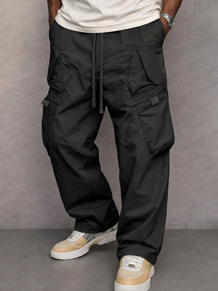 Pantalón cargo utilitario de corte recto