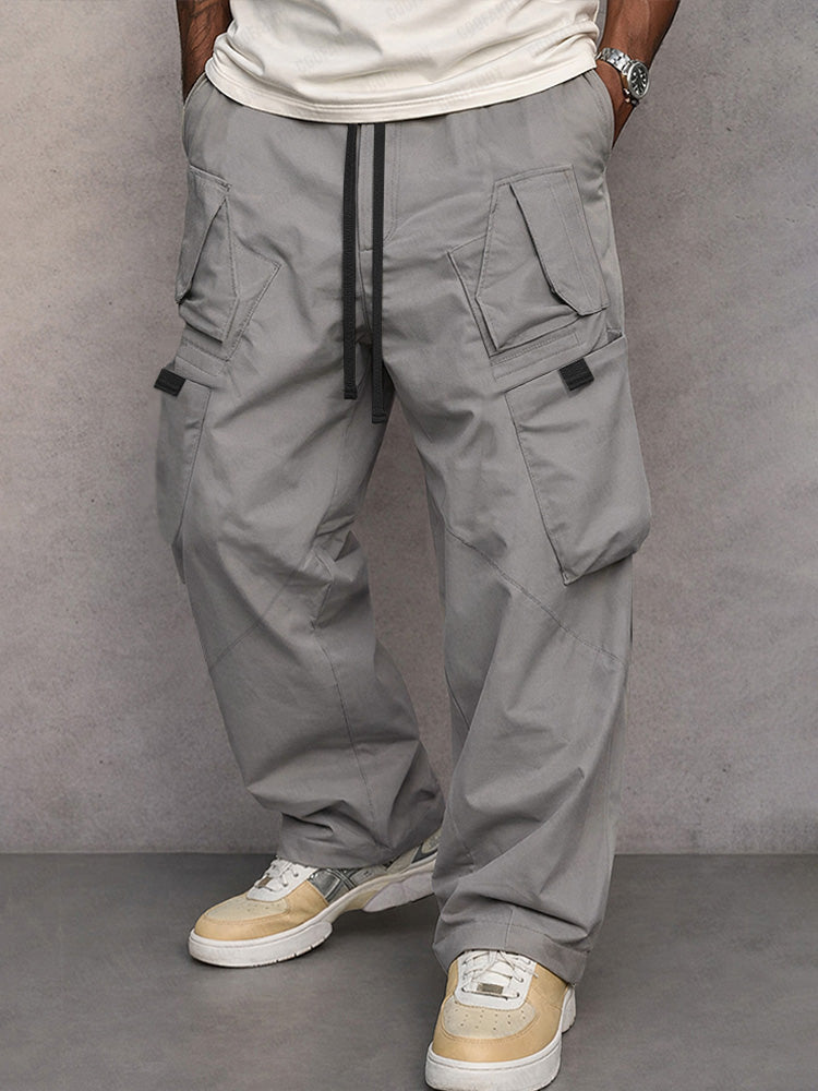 Pantalón cargo utilitario de corte recto