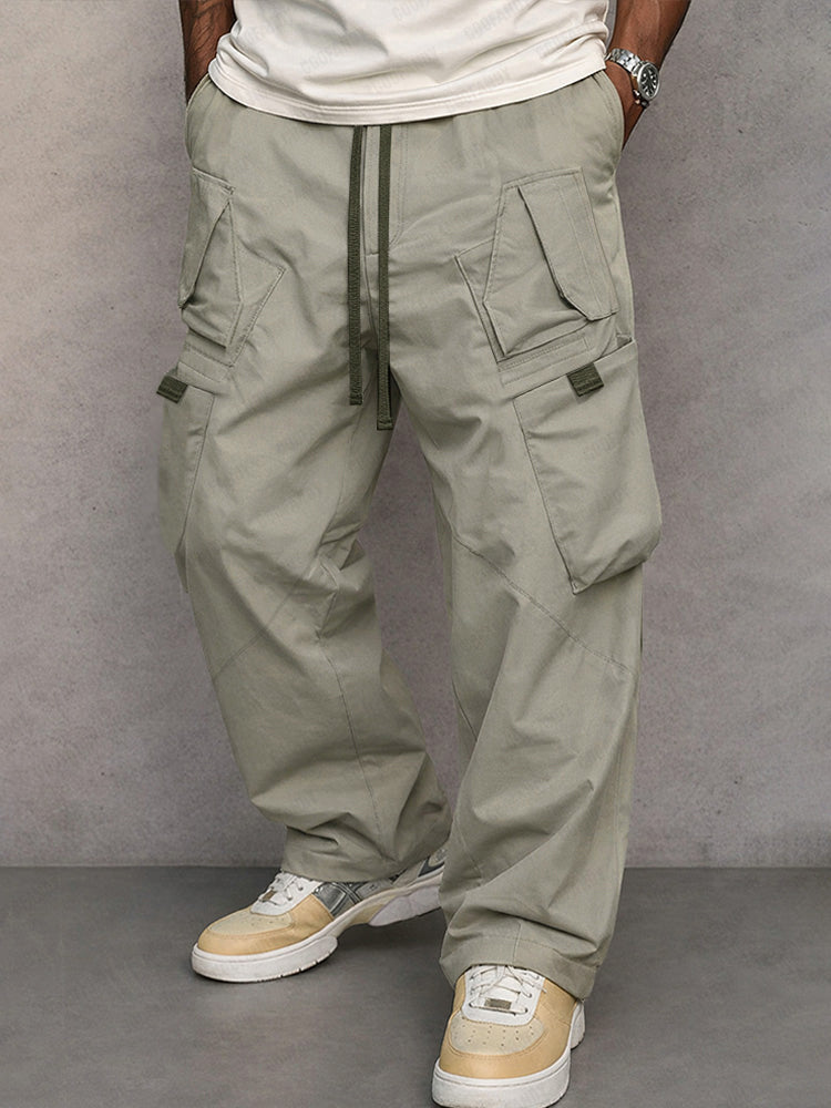 Pantalón cargo utilitario de corte recto
