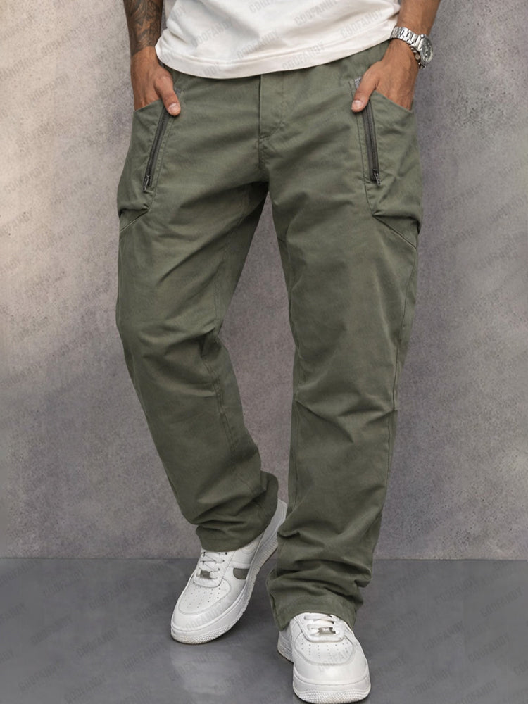 Pantalón cargo cónico 100% algodón