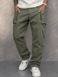 Pantalón cargo cónico 100% algodón
