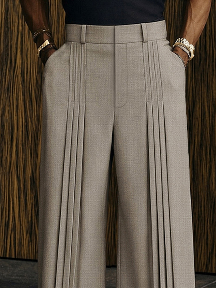 Pantalón de vestir plisado casual