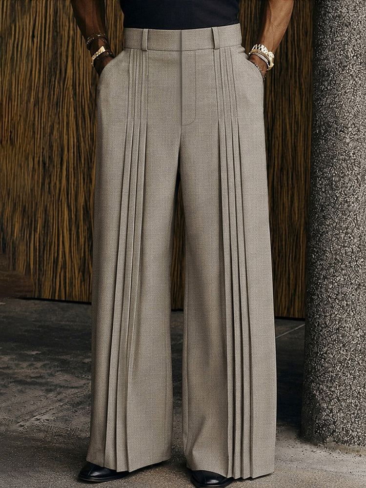 Pantalón de vestir plisado casual