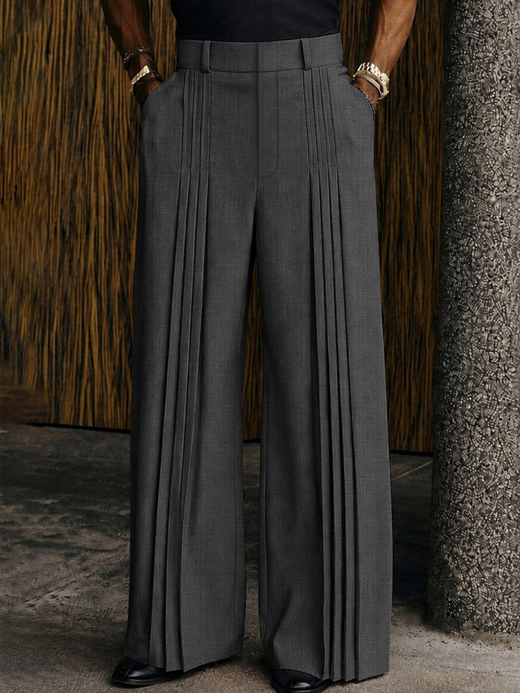 Pantalón de vestir plisado casual