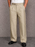 Pantalón ancho plisado smart casual