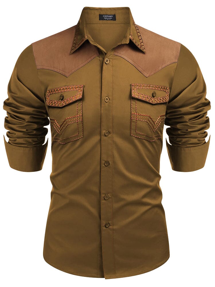 Camisa vaquera vintage bordada estilo western