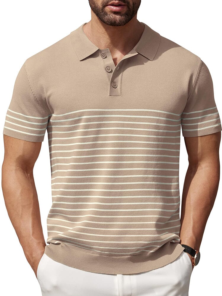 Polo de punto a rayas casual