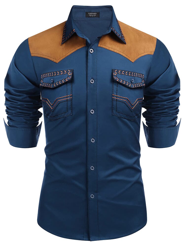 Camisa vaquera vintage bordada estilo western