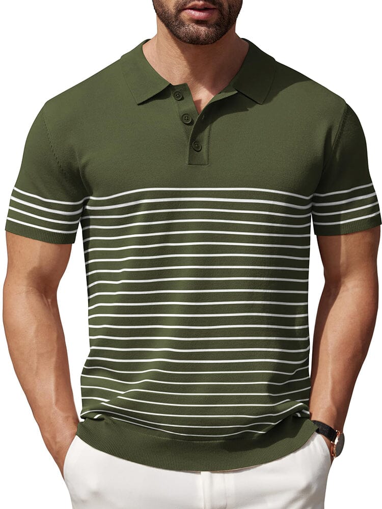 Polo de punto a rayas casual