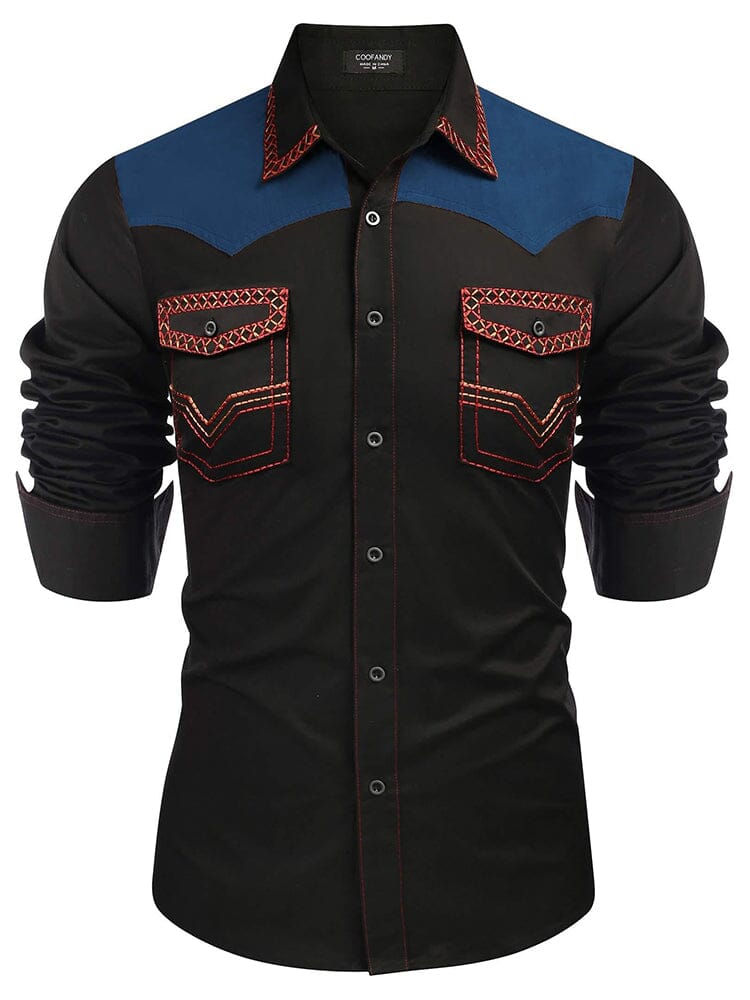 Camisa vaquera vintage bordada estilo western