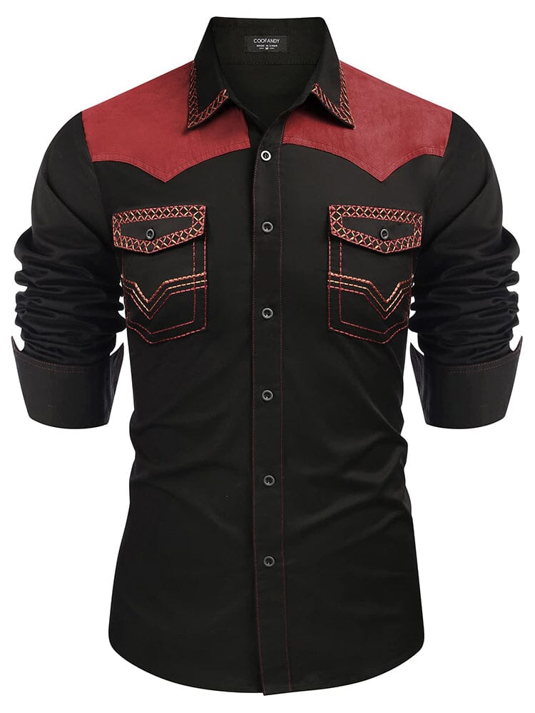 Camisa vaquera vintage bordada estilo western