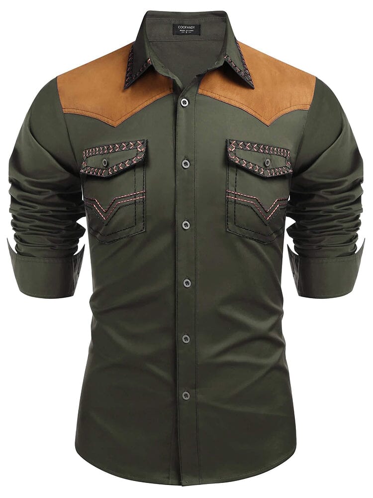 Camisa vaquera vintage bordada estilo western