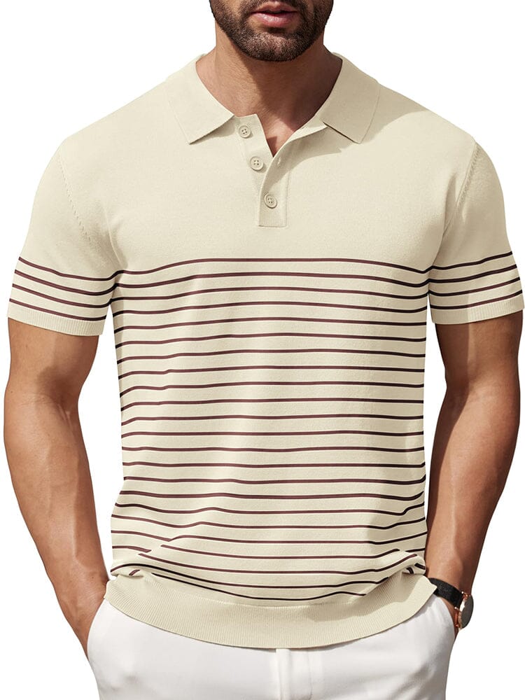 Polo de punto a rayas casual
