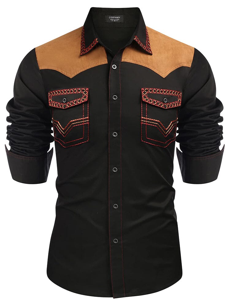 Camisa vaquera vintage bordada estilo western