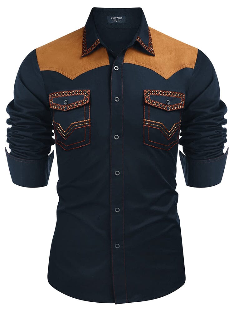 Camisa vaquera vintage bordada estilo western