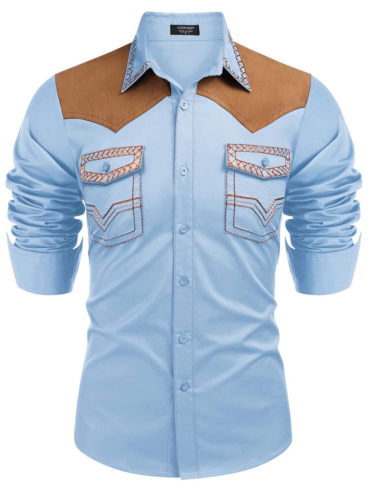 Camisa vaquera vintage bordada estilo western