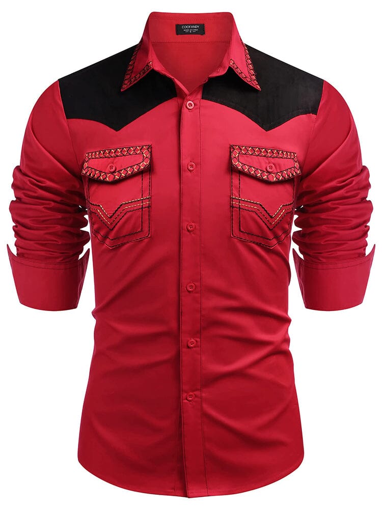 Camisa vaquera vintage bordada estilo western
