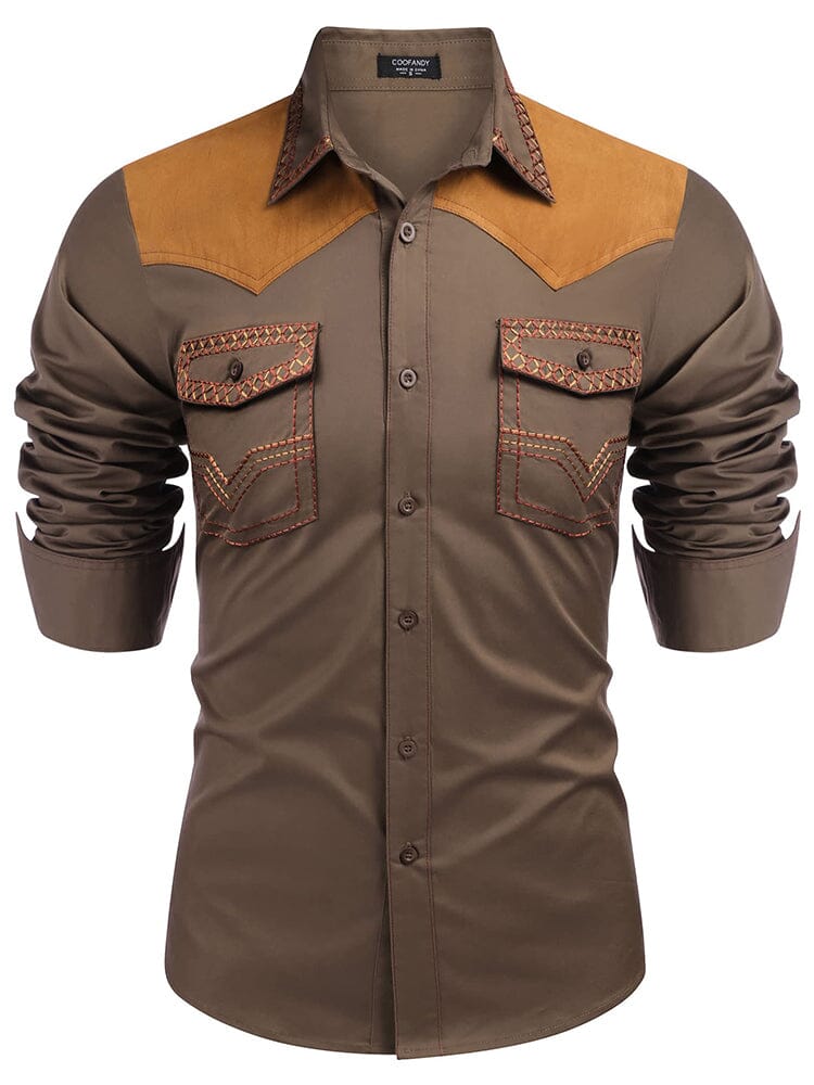 Camisa vaquera vintage bordada estilo western