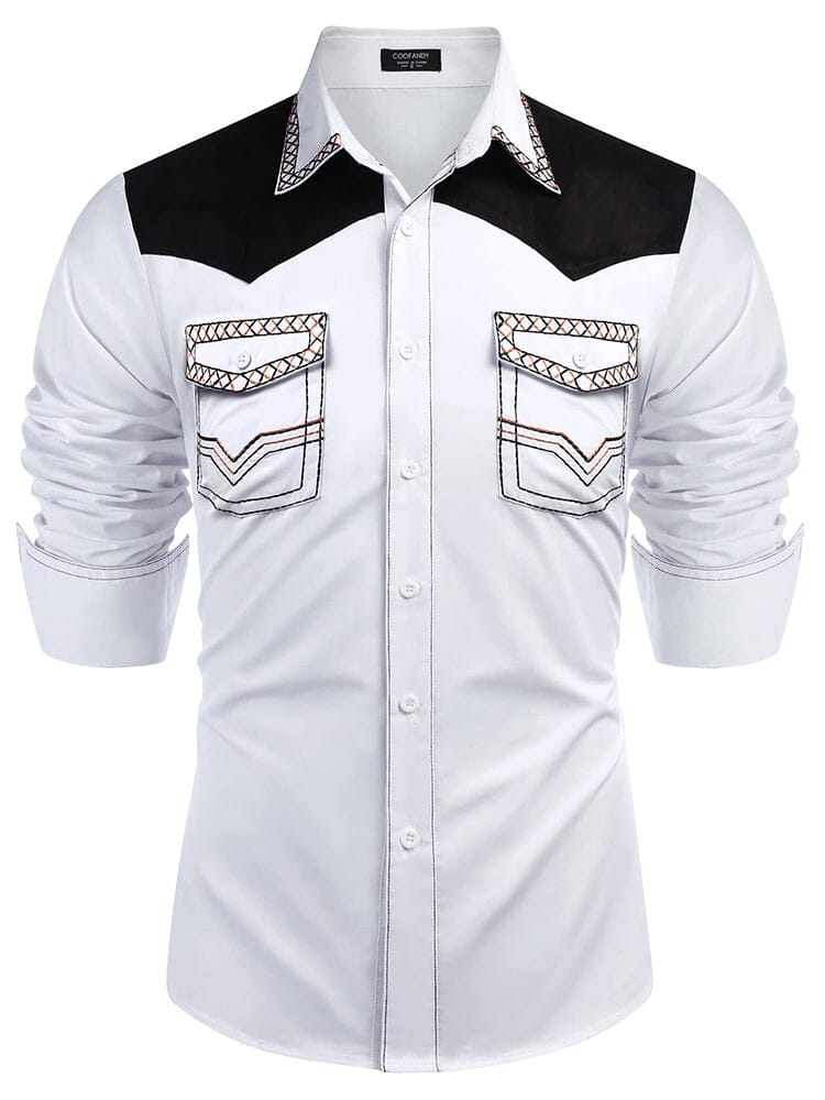 Camisa vaquera vintage bordada estilo western