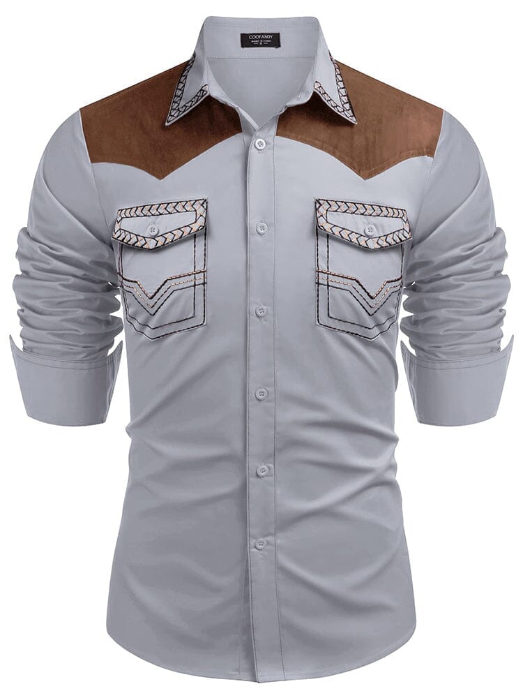 Camisa vaquera vintage bordada estilo western
