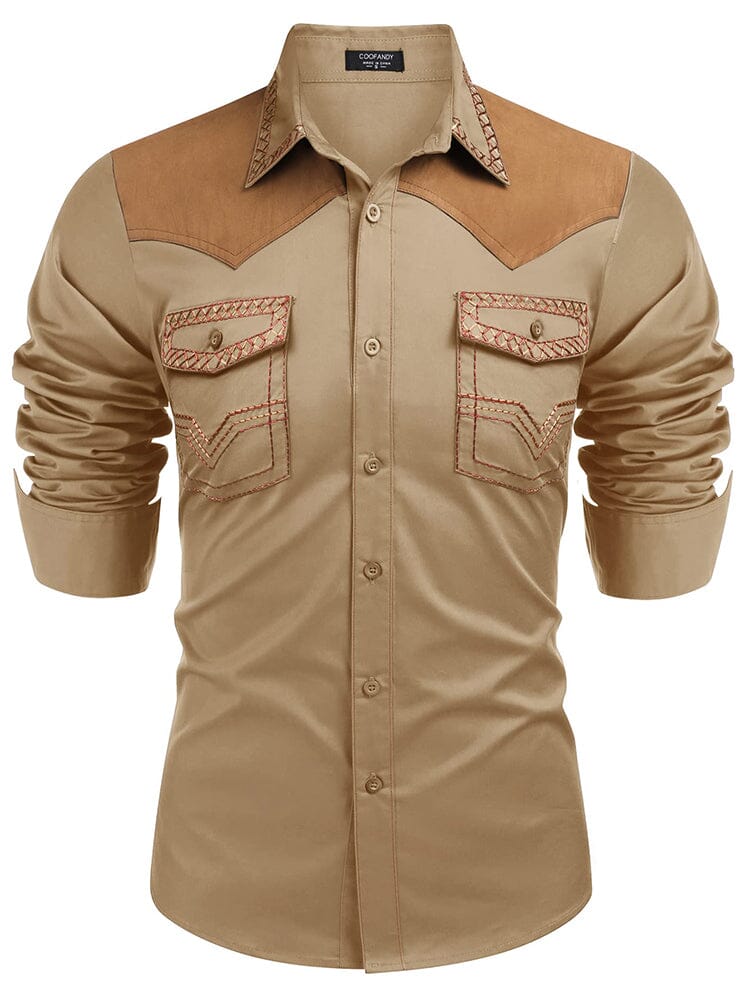 Camisa vaquera vintage bordada estilo western