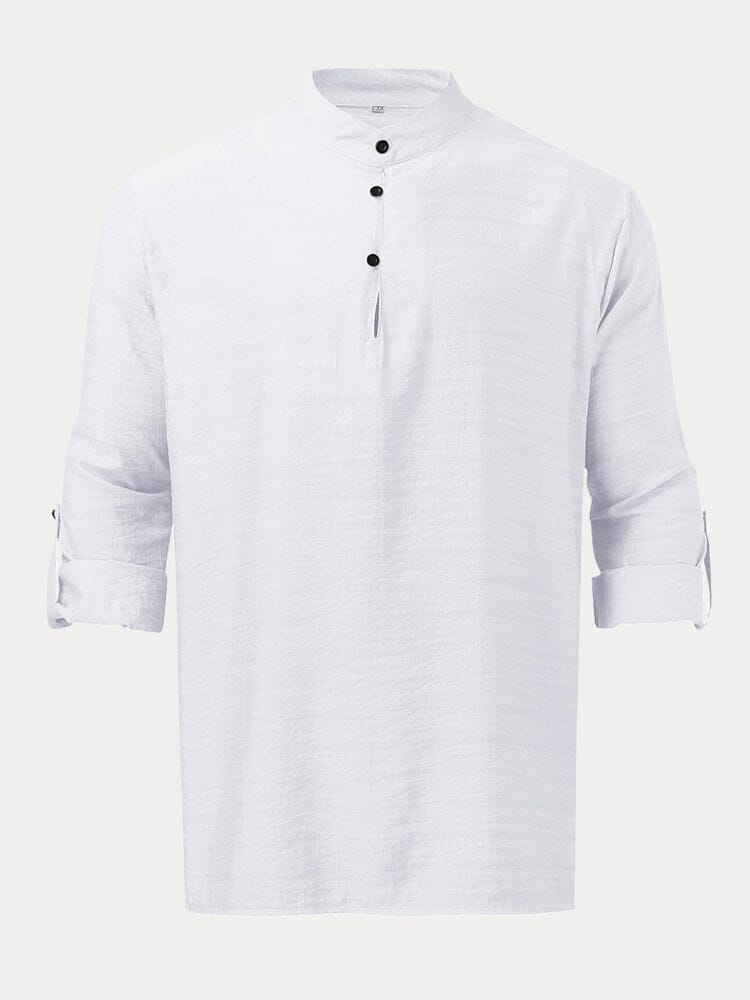 Camisa de playa henley de manga larga